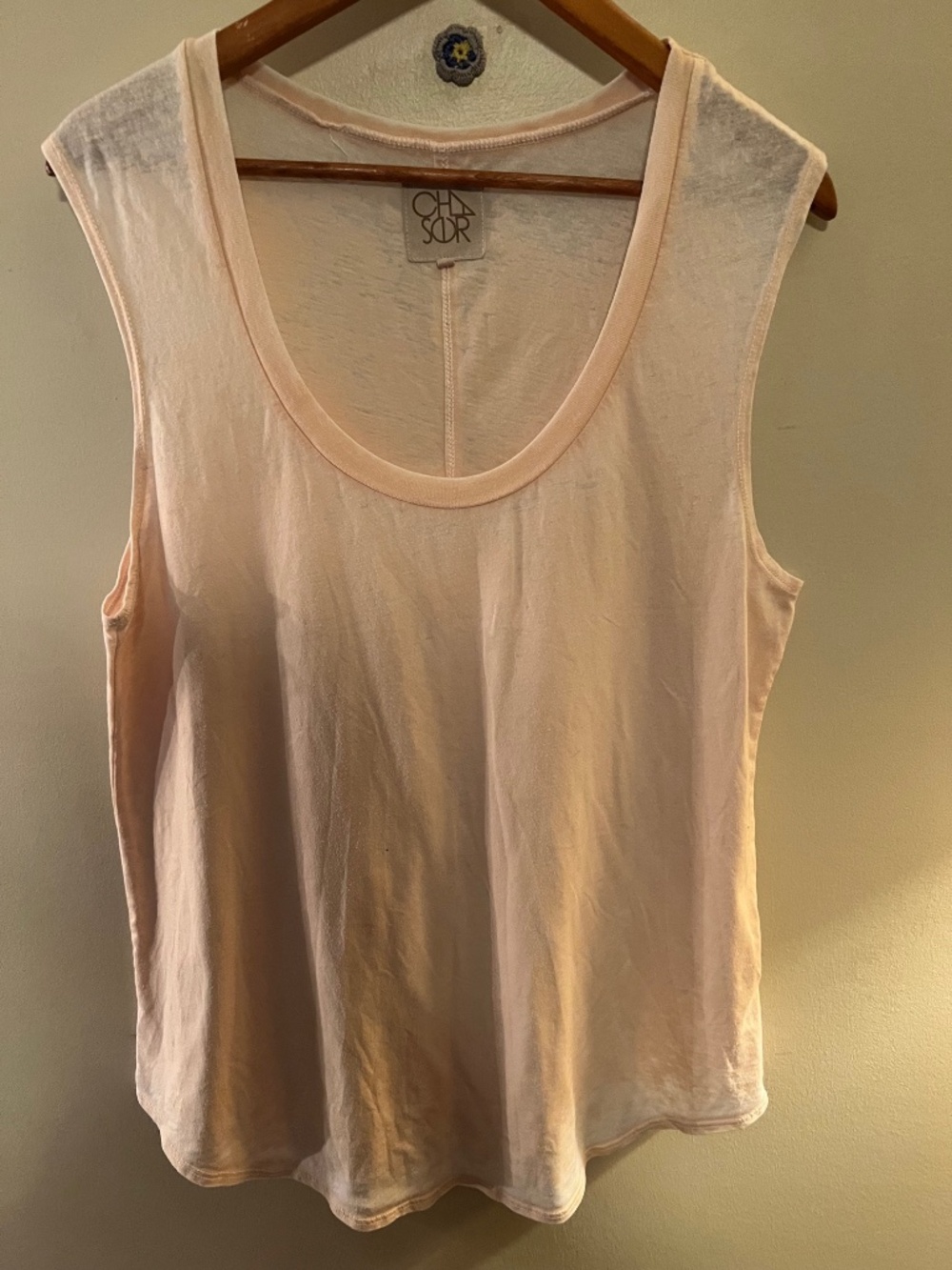 Chaser Unisex Peach Tank--Size M